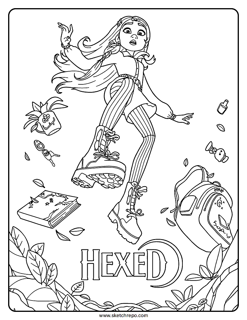 Hexed Movie Poster Coloring Page
