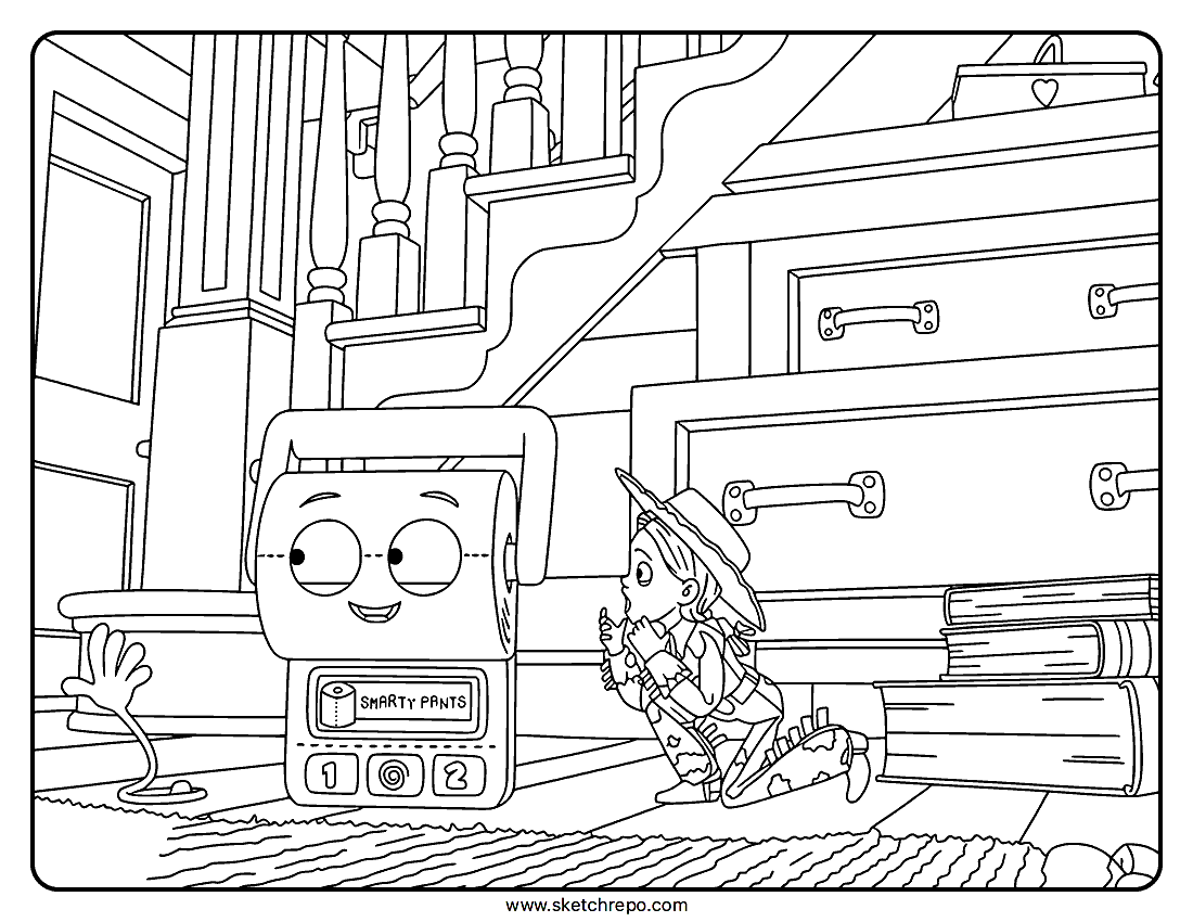 Jessie and Smarty Pants Coloring Page