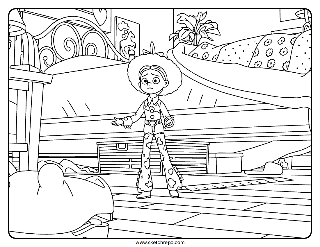 Toy Story 5 Jessie Coloring Page