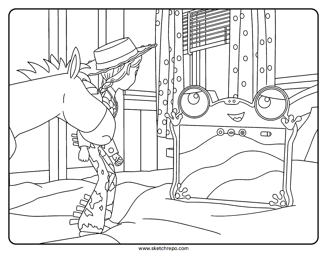 Lily Pad vs Jessie and Bullseye Coloring Sheet