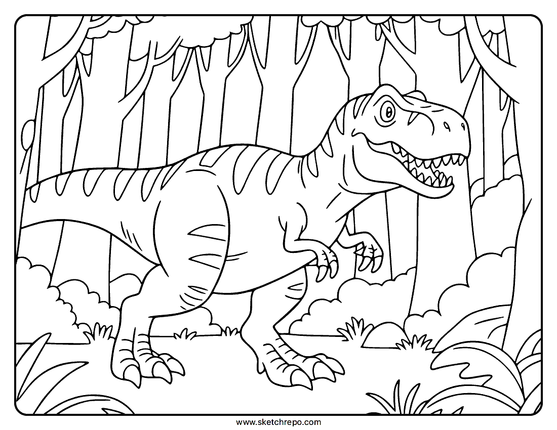 Jurassic World Dinosaur Coloring Page