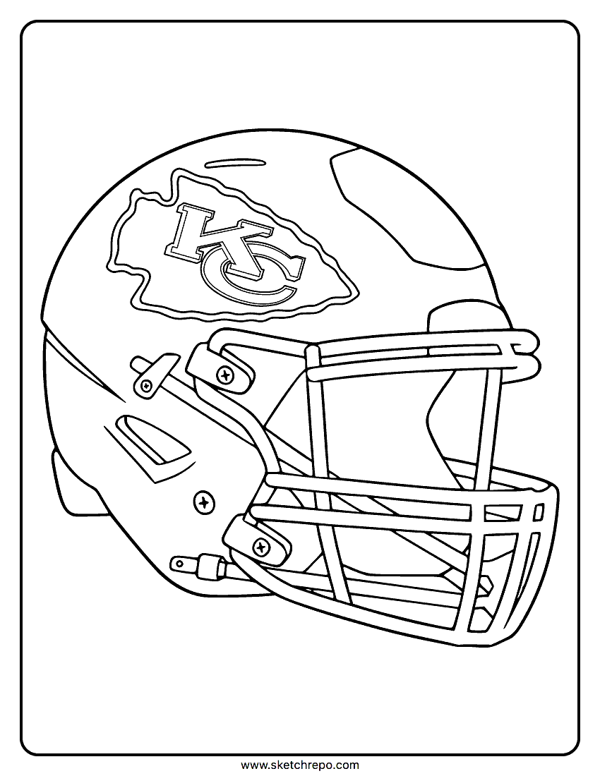 Kansas City Chiefs Helmet Coloring Page