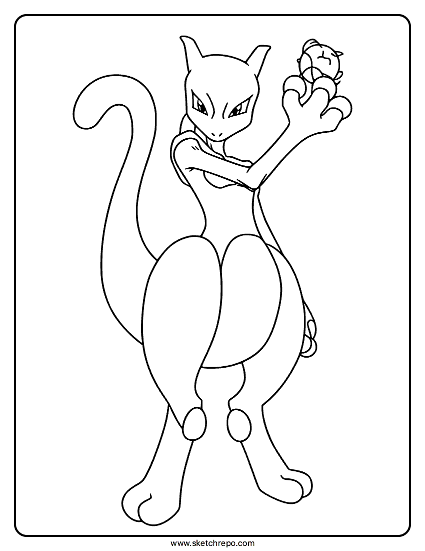 Mewtwo Coloring Pages