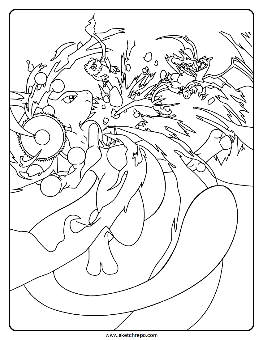 Mewtwo VSTAR Crown Zenith Coloring Sheet
