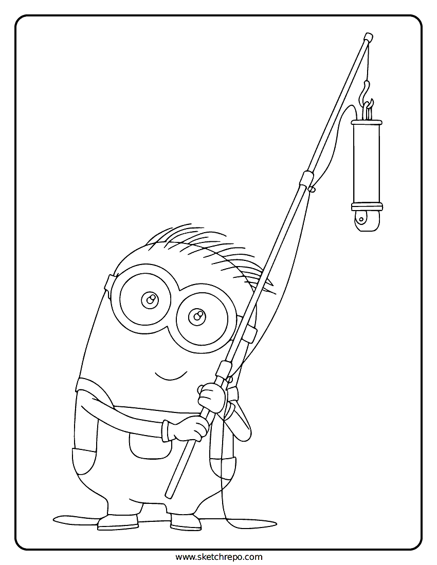 Minion Audio Guy Coloring Page