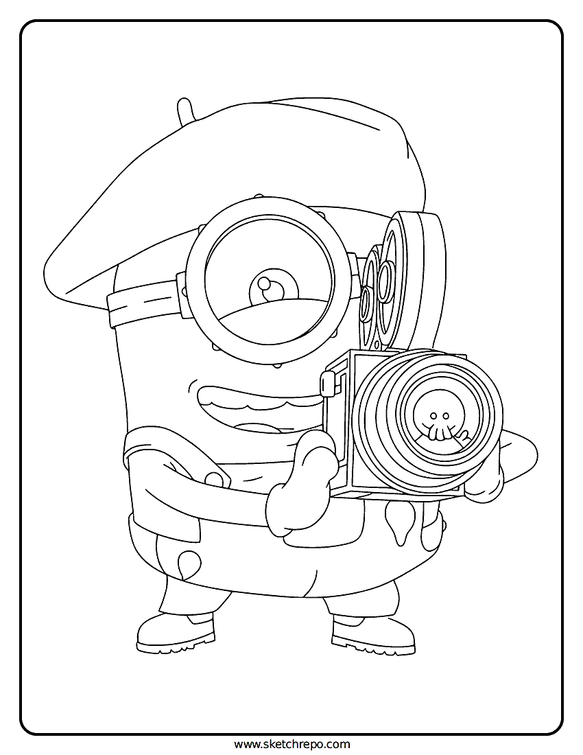 Minion Movie Director Coloring Page