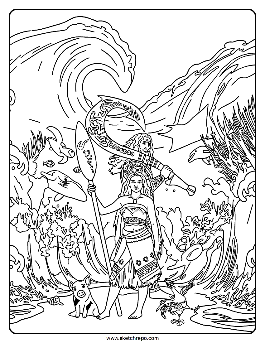 Moana Movie 2026 Coloring Sheet