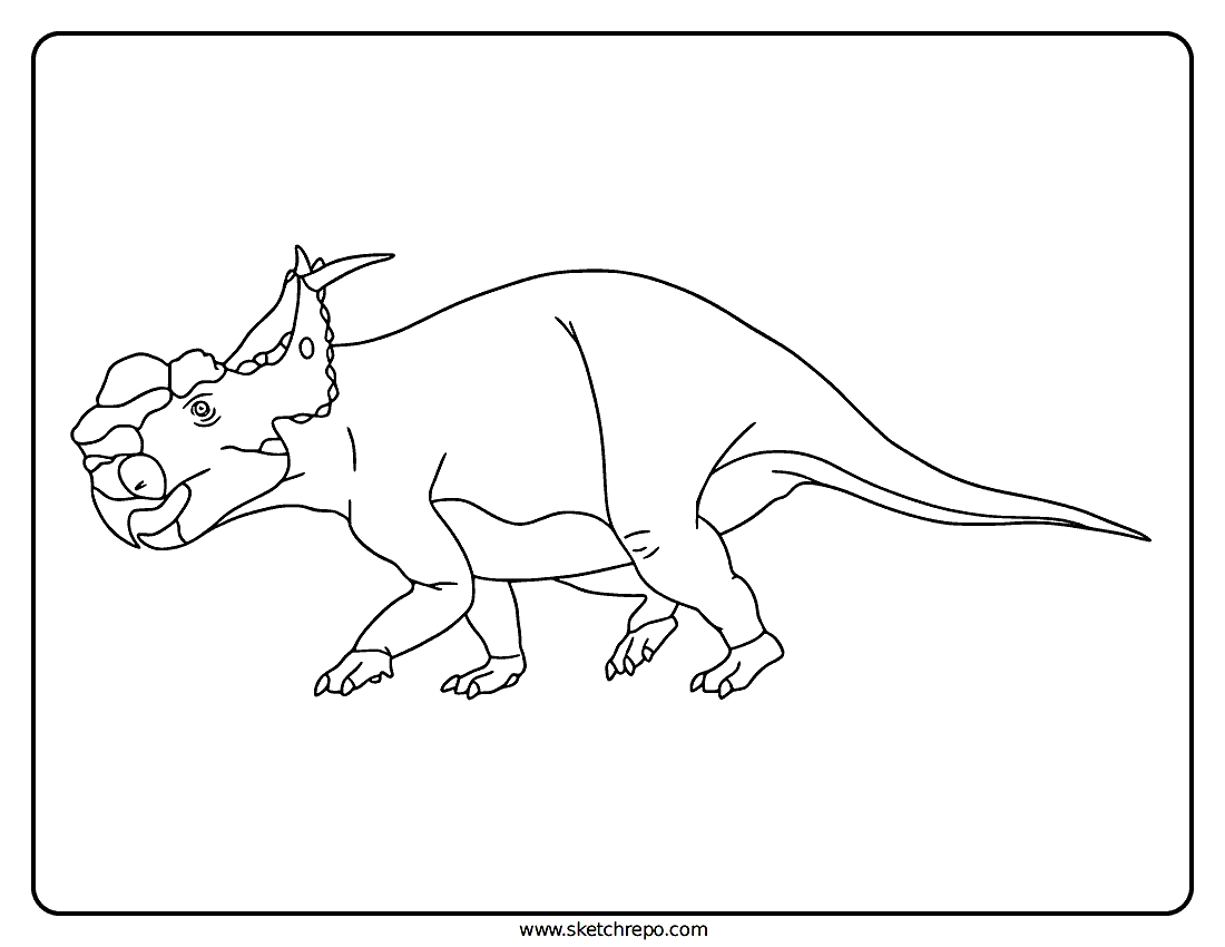 Pachyrhinosaurus Coloring Page