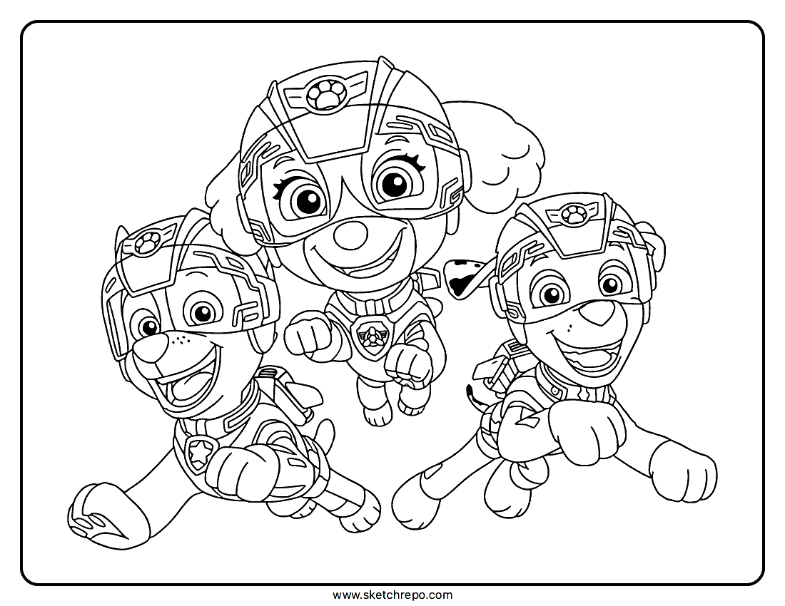 Paw Patrol Jet To The Rescue Coloring Page