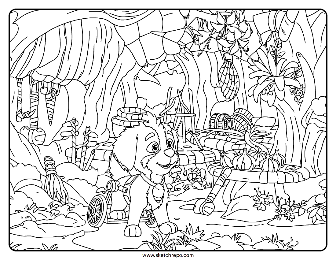 PAW Patrol The Dino Movie Rex Coloring Page