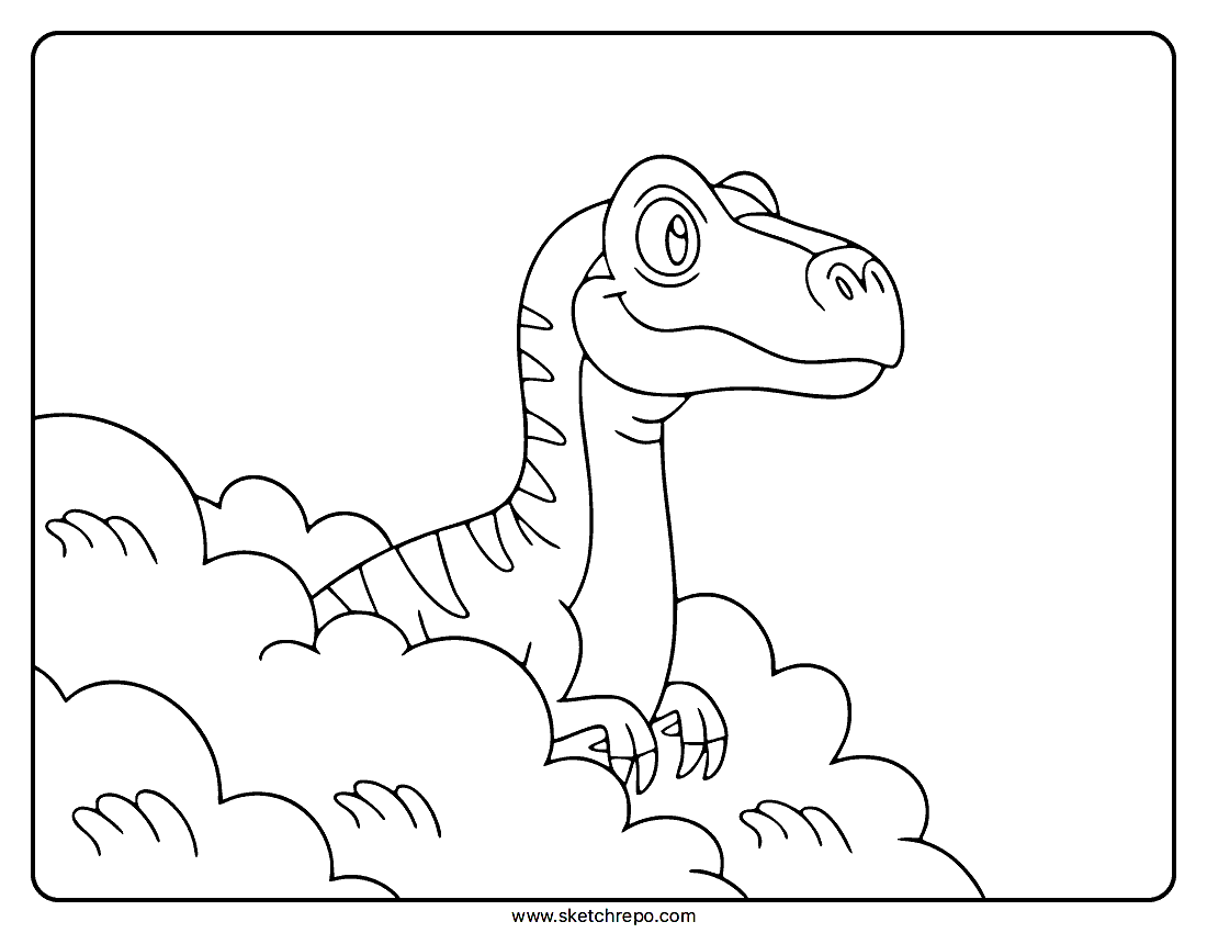 Raptor Dinosaur Coloring Page