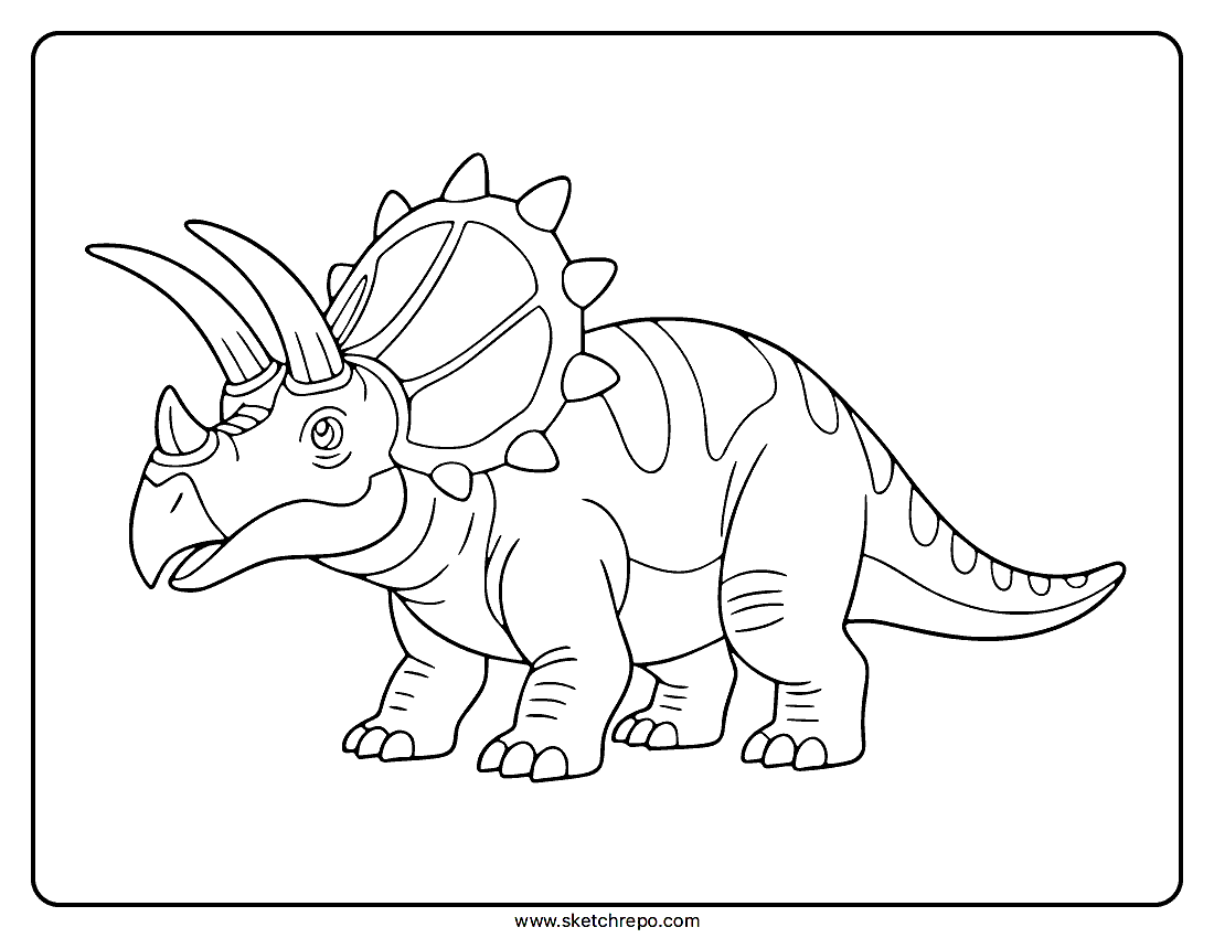 Realistic Dinosaur Coloring Page
