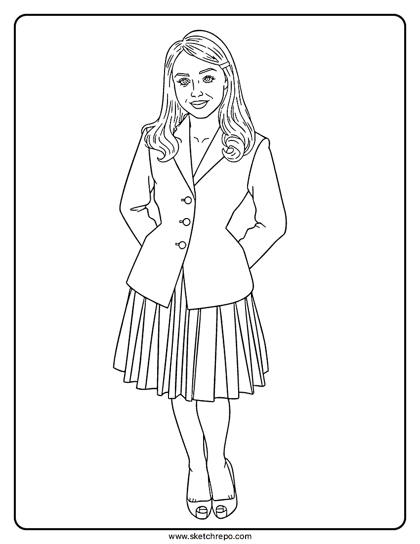 Sabrina Carpenter Dior Coloring Page