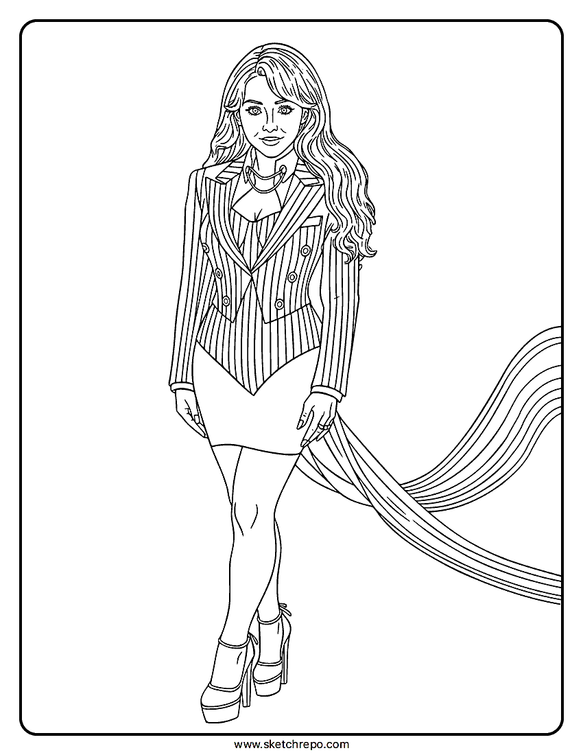 Sabrina Carpenter Met Gala 1 Coloring Page