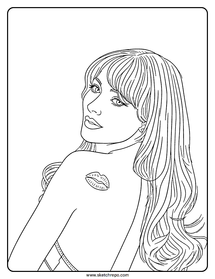 Sabrina Carpenter Short N Sweet Coloring Page