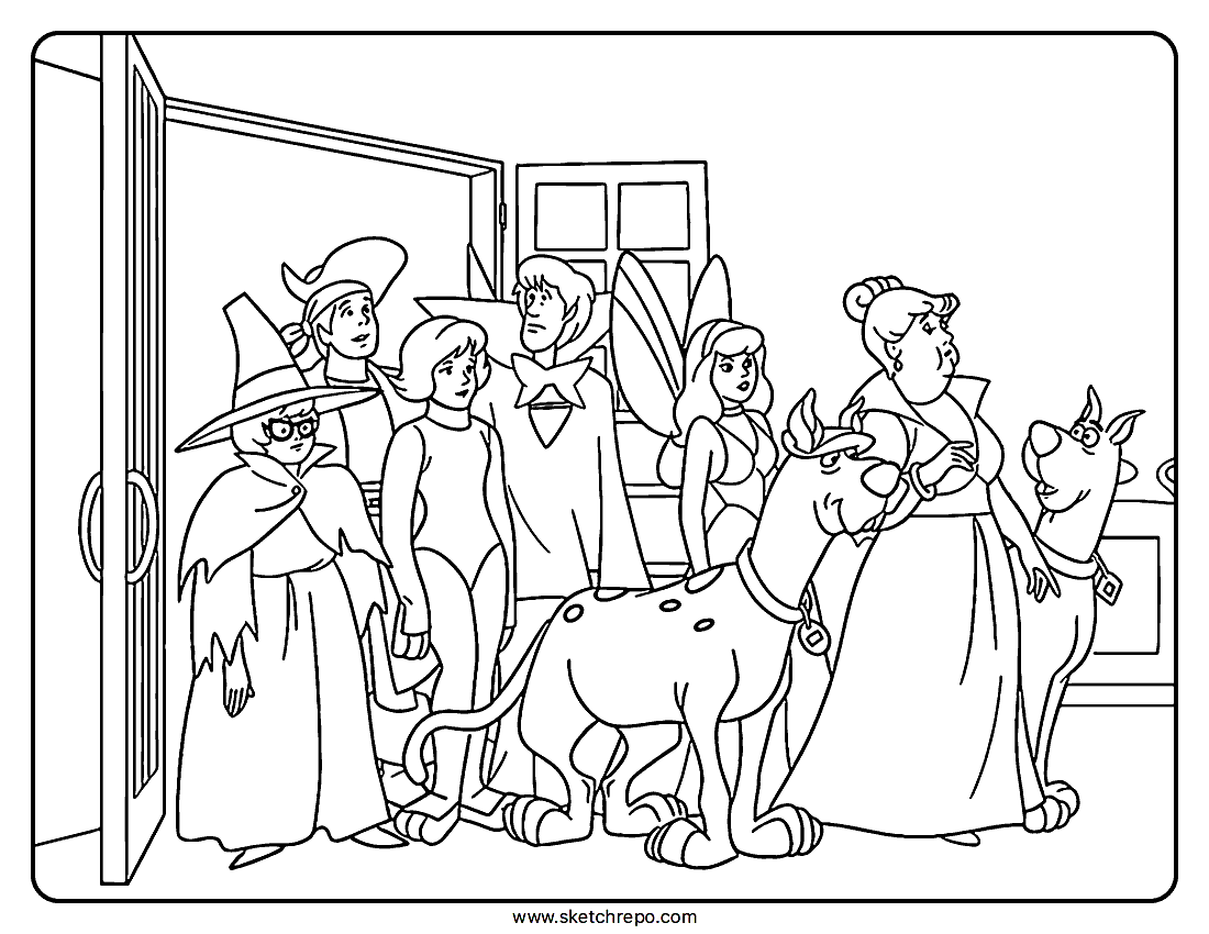 Scooby Doo Halloween Coloring Page