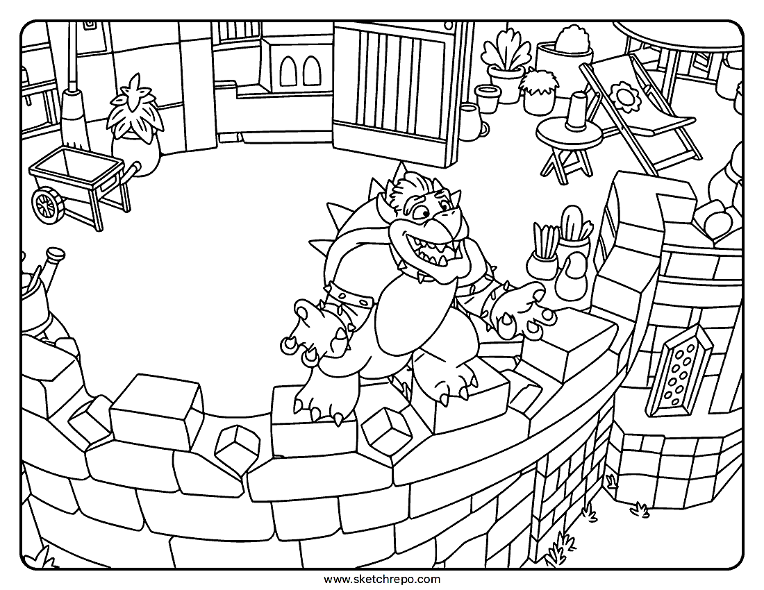 Mini Bowser Coloring Page