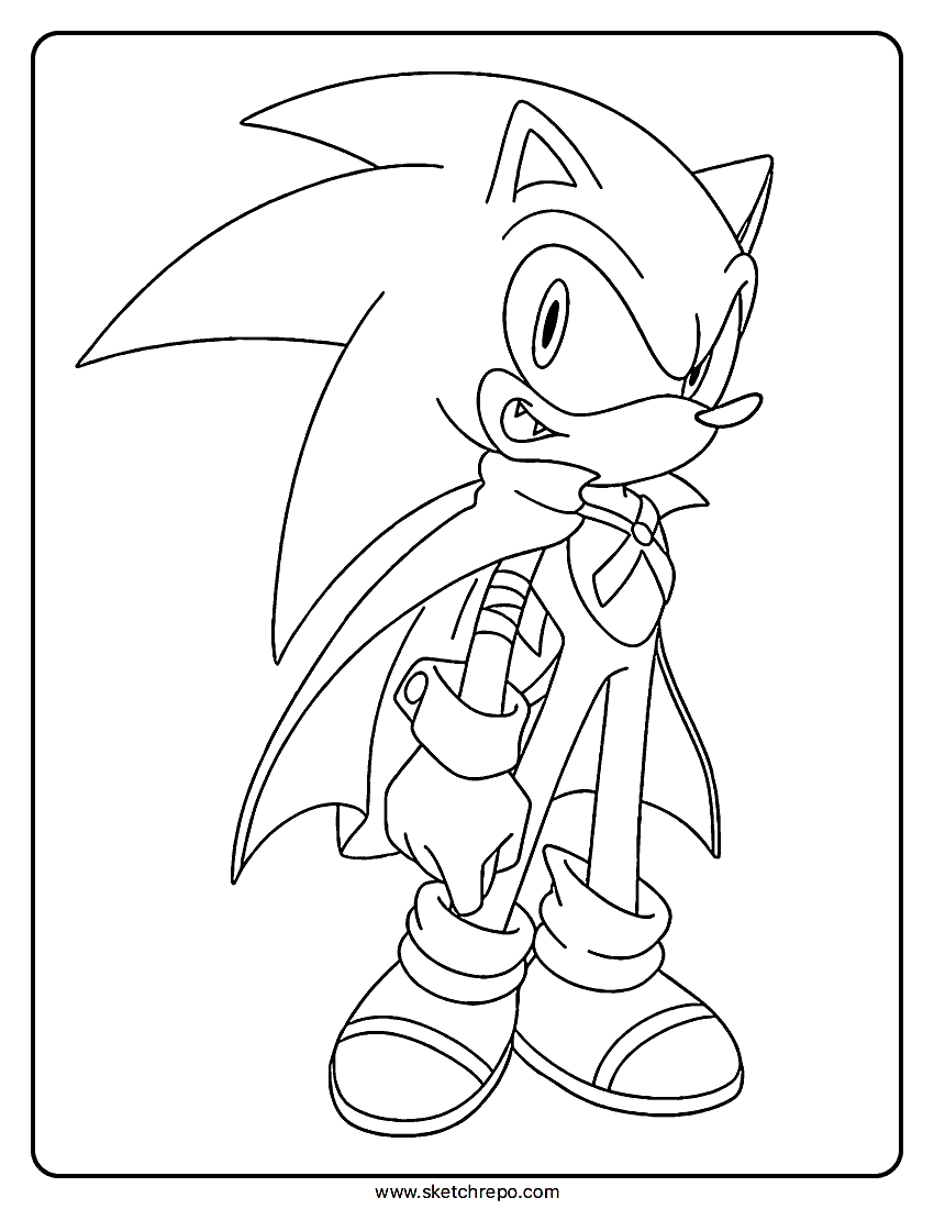 Sonic Halloween Coloring Page