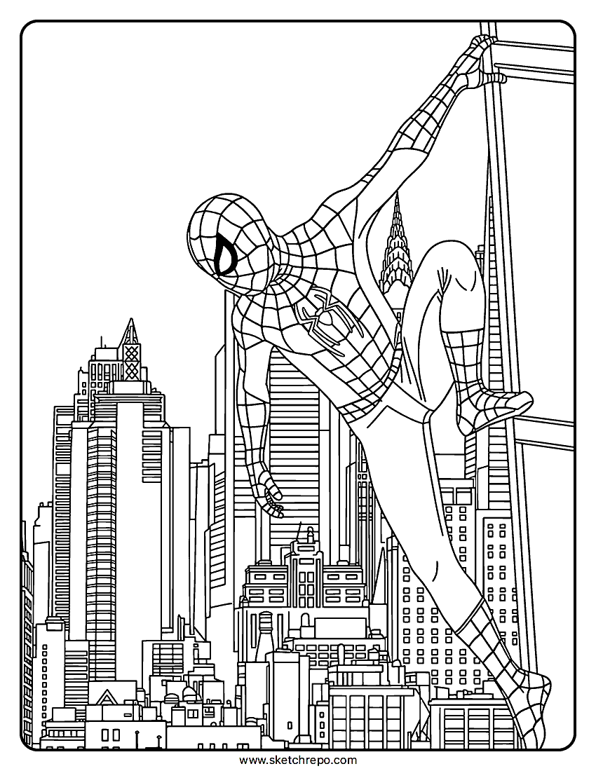 Spider Man Times Brand New Day Coloring Page