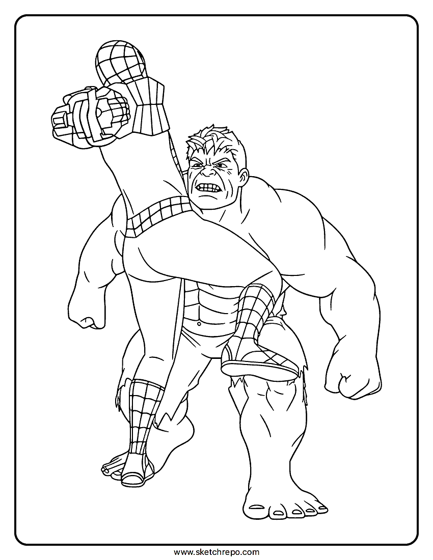 Spider-Man Brand New Day Hulk Coloring Sheet