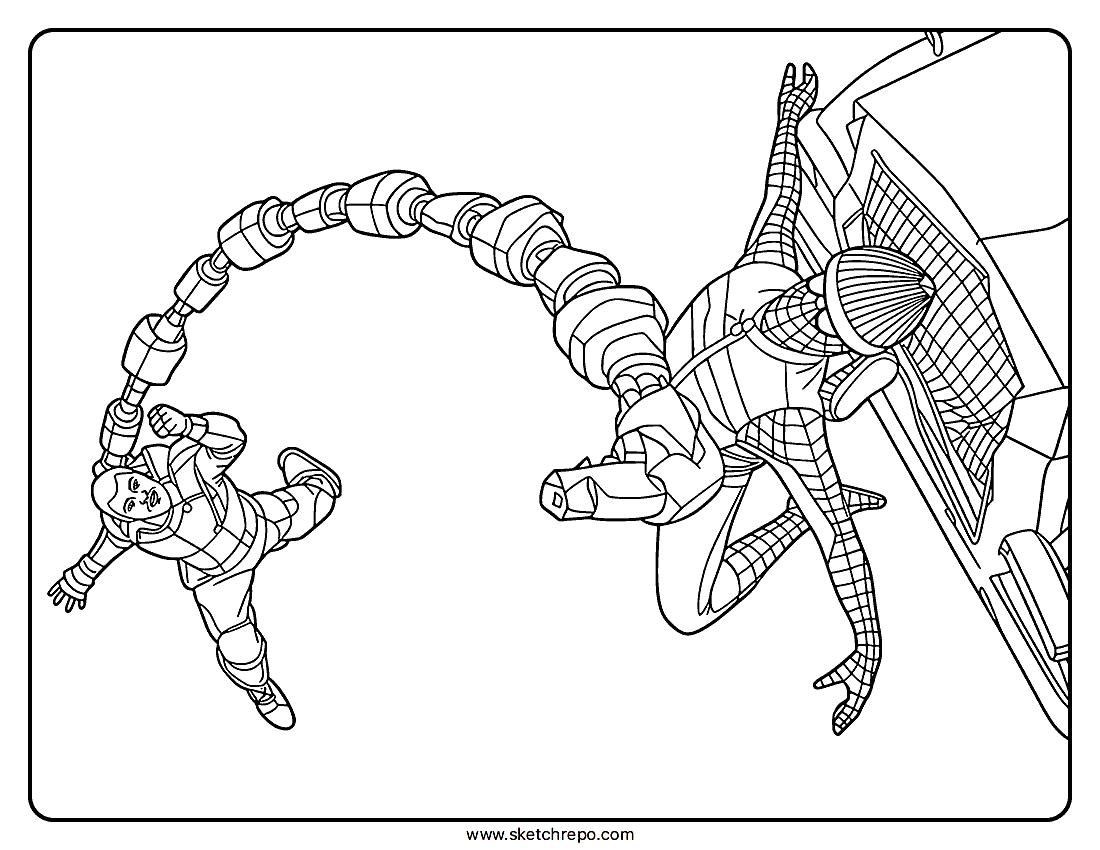Spider Man Vs Scorpion Coloring Page | Brand New Day