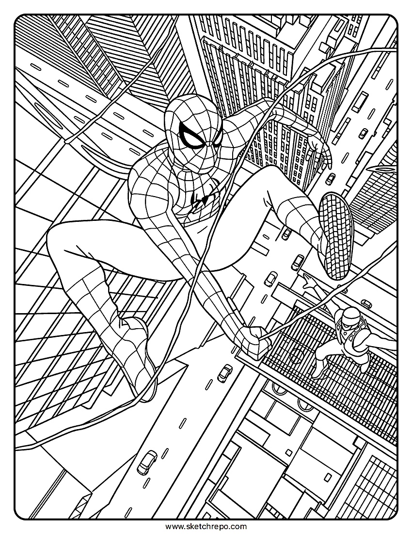 Spiderman Vs Boomerang Coloring Page