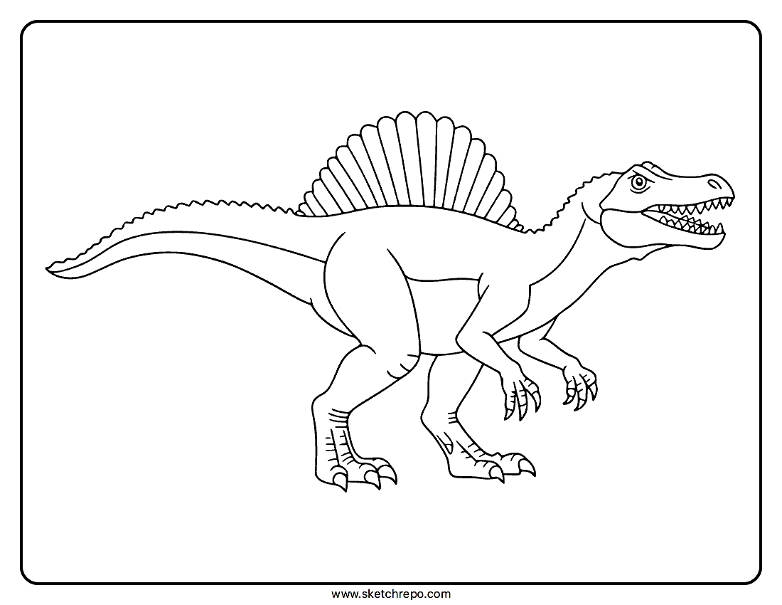 Spinosaurus Dinosaur Coloring Page