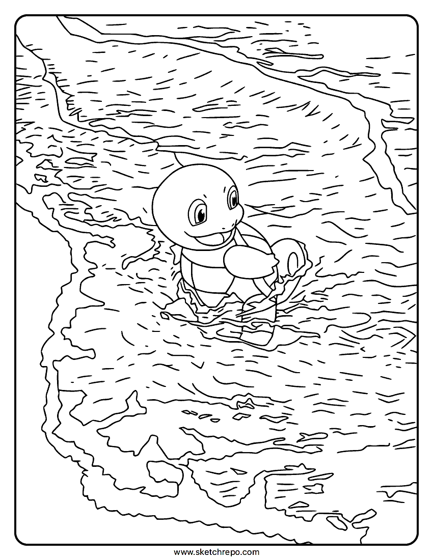 Squirtle 170/165 SV 151 Coloring Page