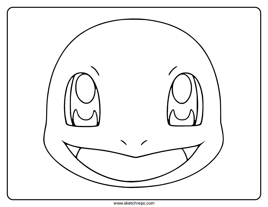 Squirtle Face Coloring Page - Sketch Repo