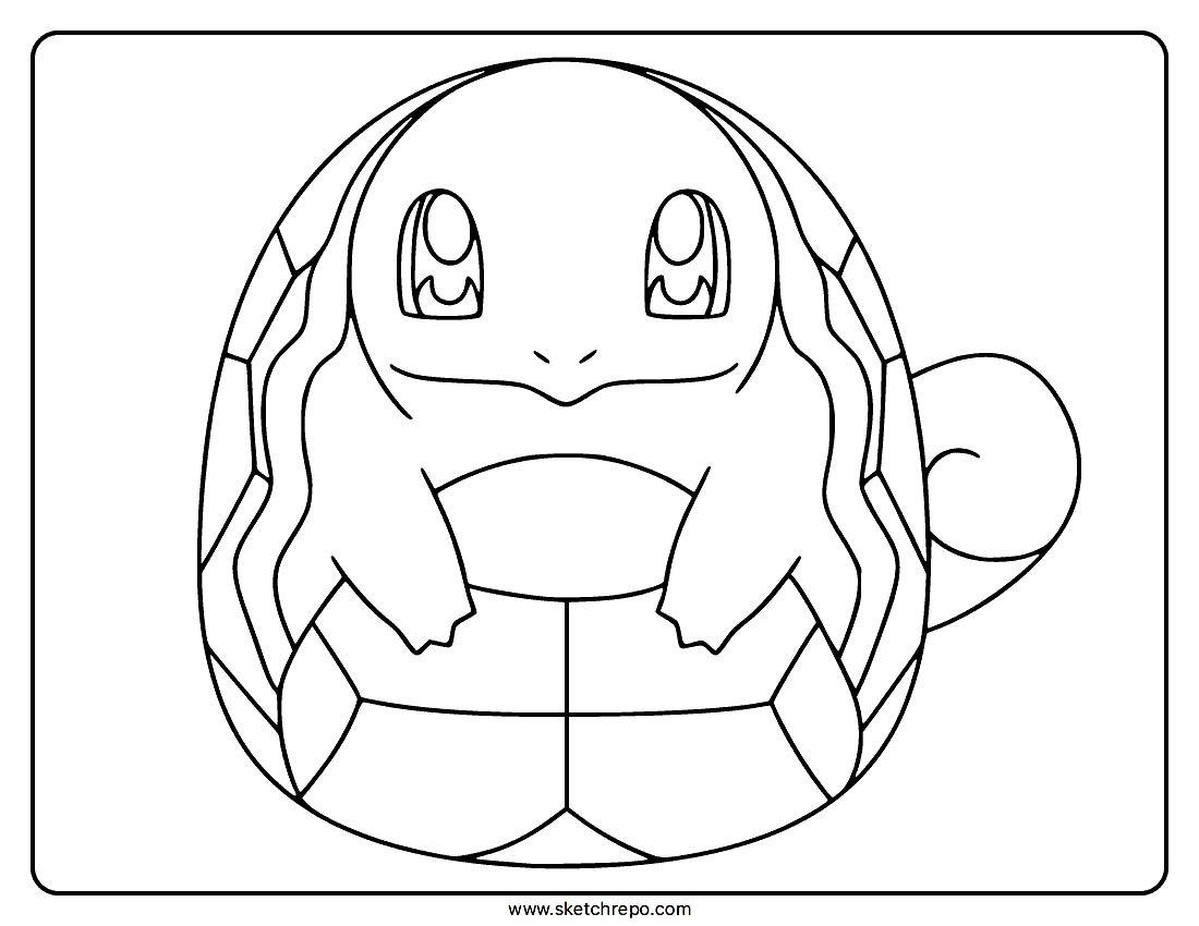 Squirtle Squishmallow Coloring Page