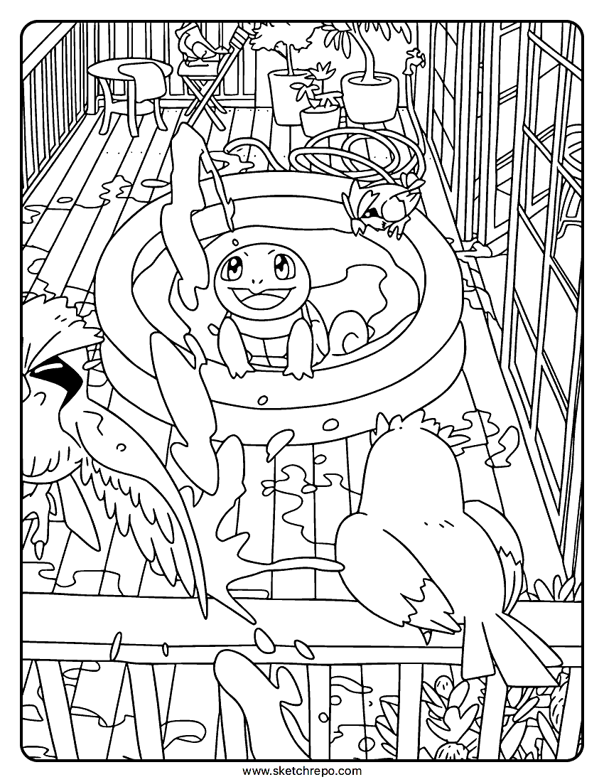 Squirtle Stellar Crown 148/142 Coloring Page