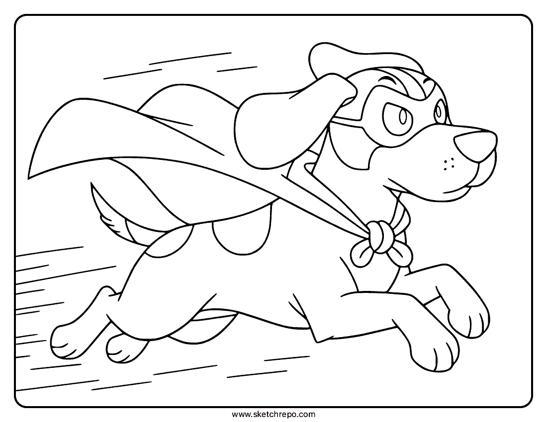 Super Dog Coloring Page
