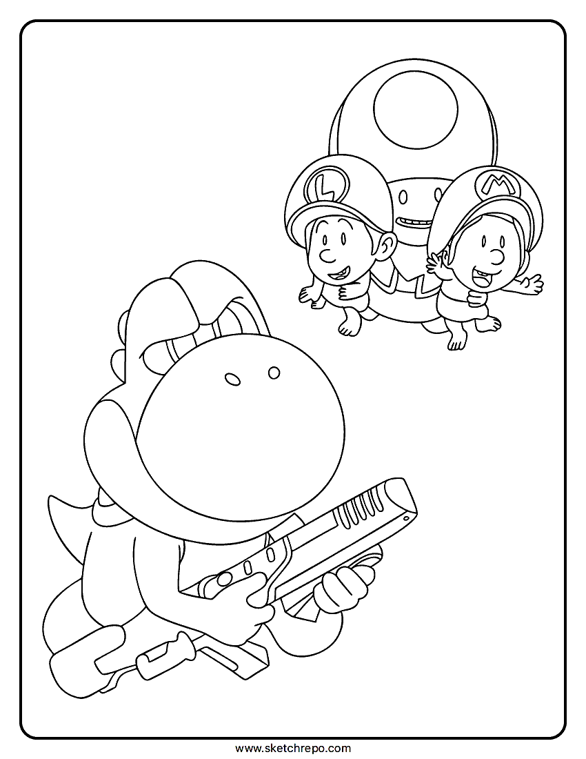 The Super Mario Galaxy Movie Coloring Pages