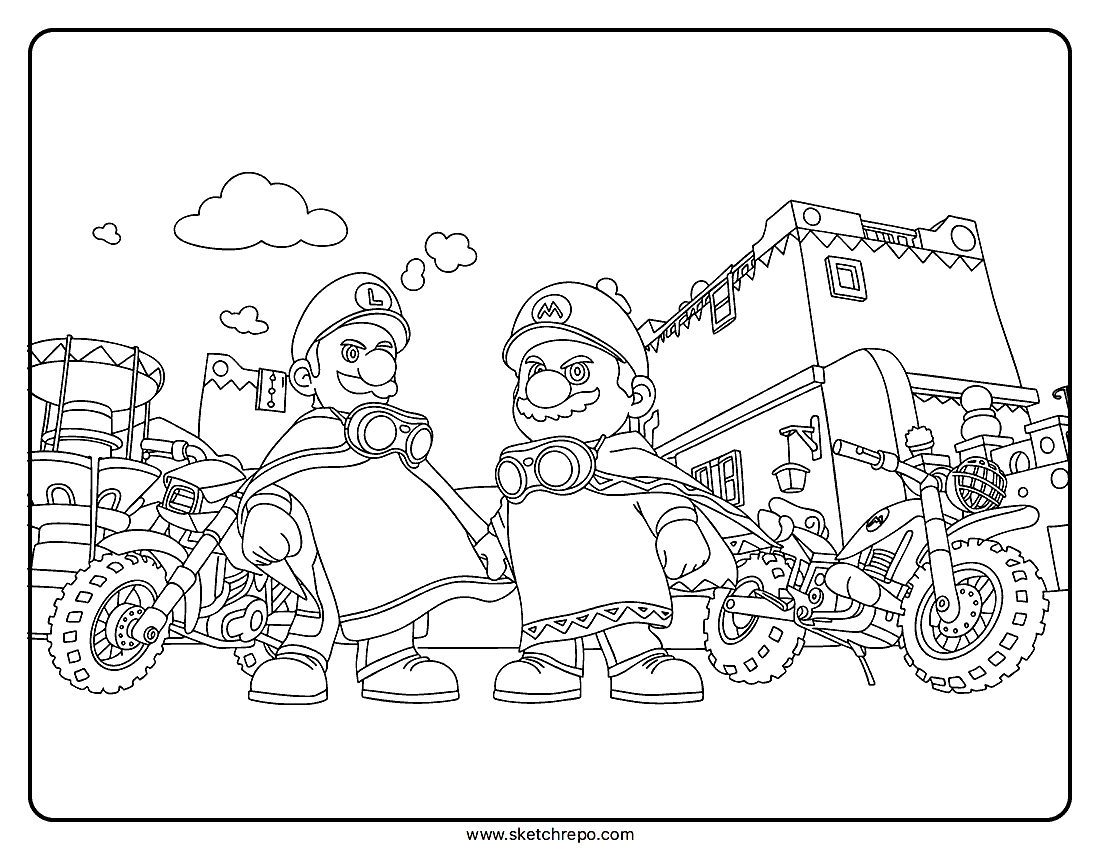 Super Mario Galaxy Movie Coloring Pages