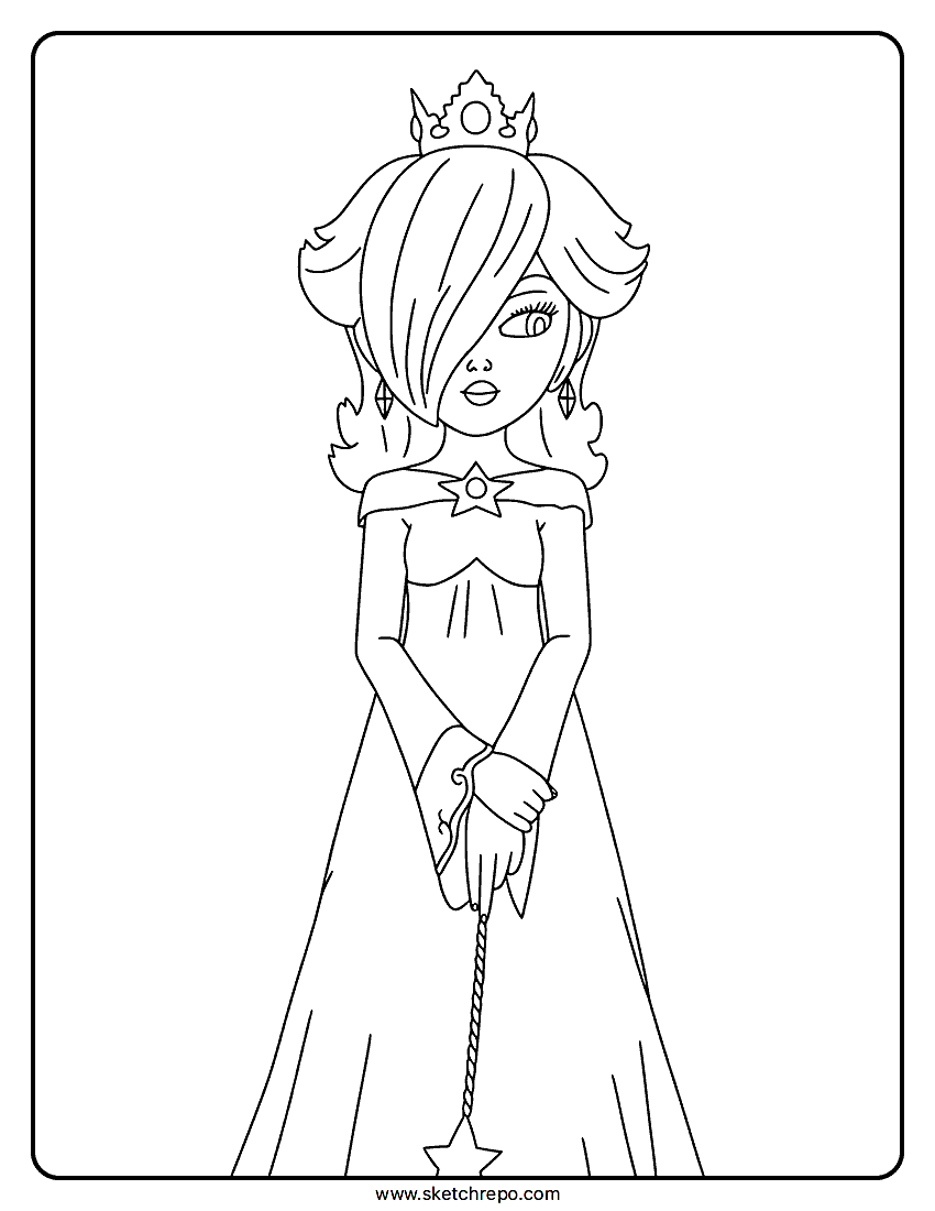 Super Mario Galaxy Movie: Rosalina Coloring Page