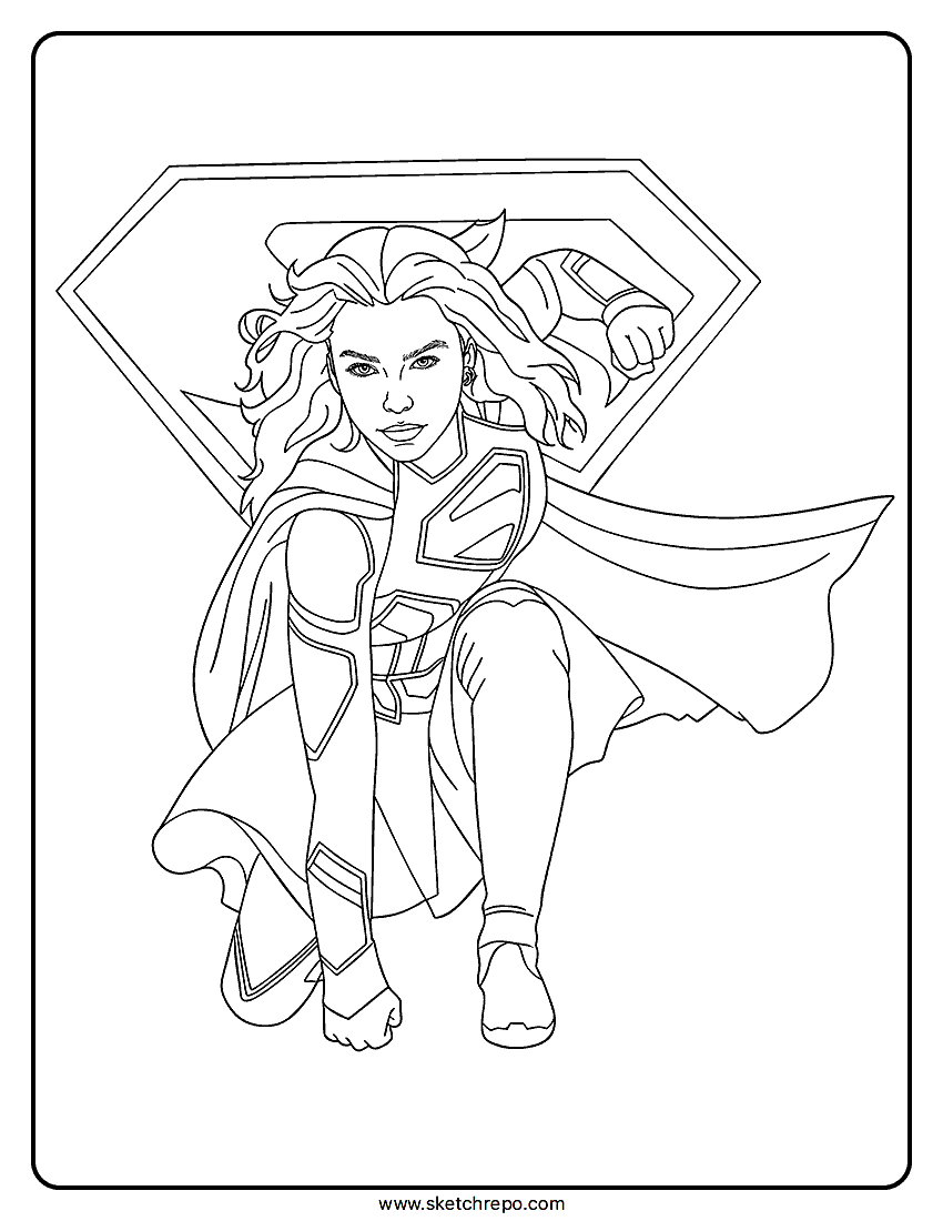 Supergirl 2026 Coloring Page