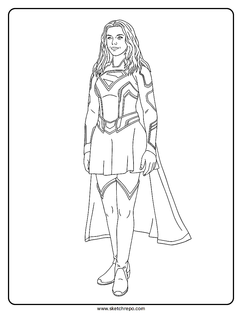 Supergirl Toy Coloring Page