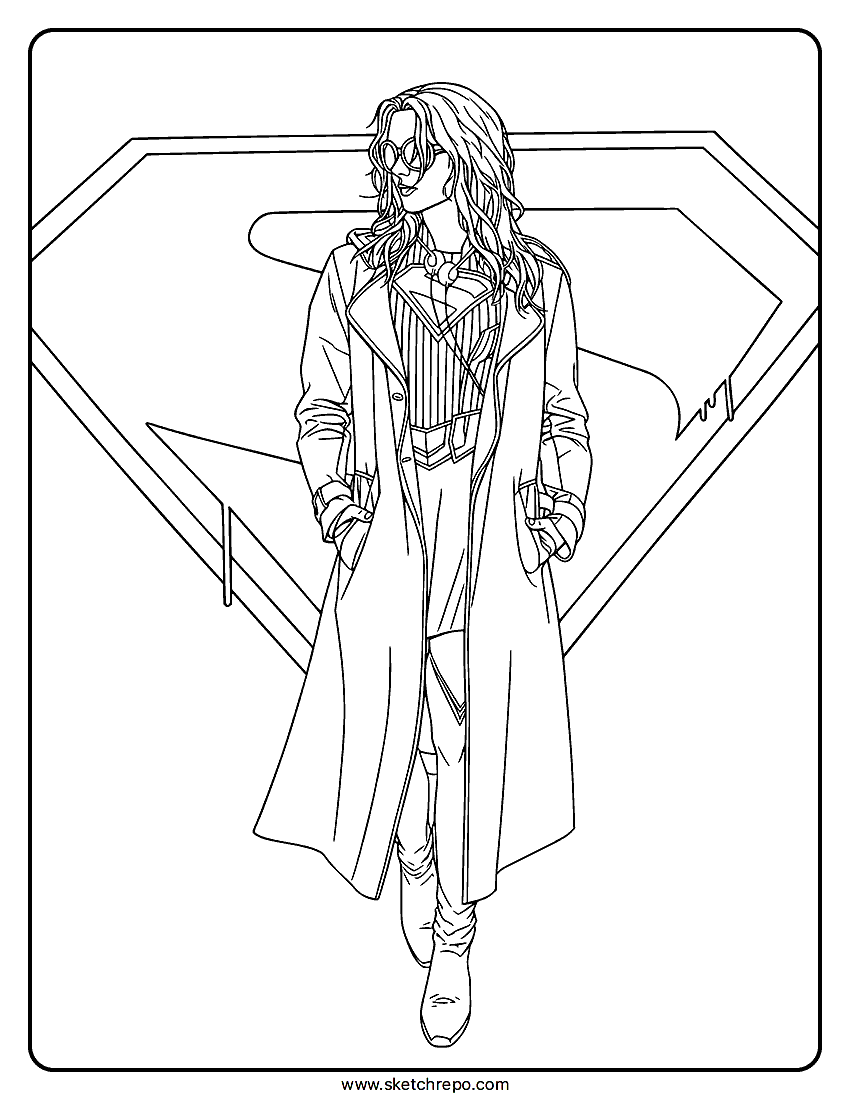 Supergirl Woman Of Tomorrow Coloring Page