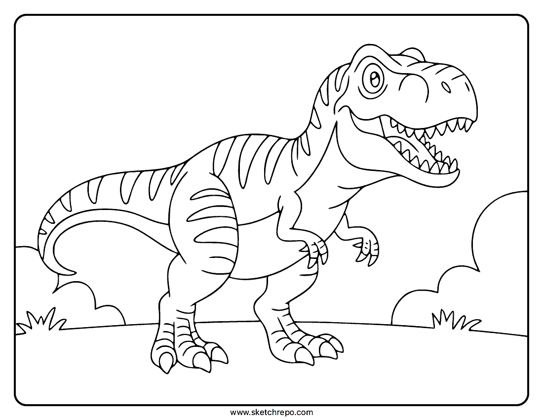 T Rex Dinosaur Coloring Page