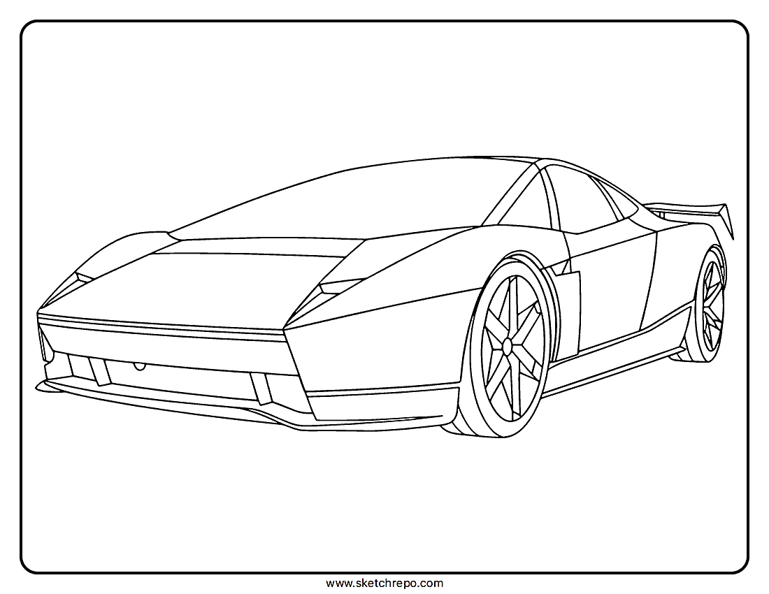 Tesla Roadster coloring page