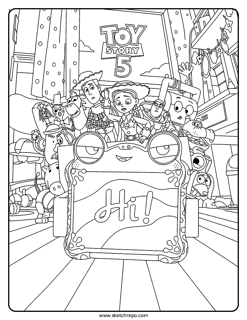 Toy Story 5 Coloring Sheet
