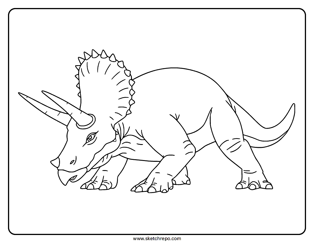 Triceratops Coloring Page
