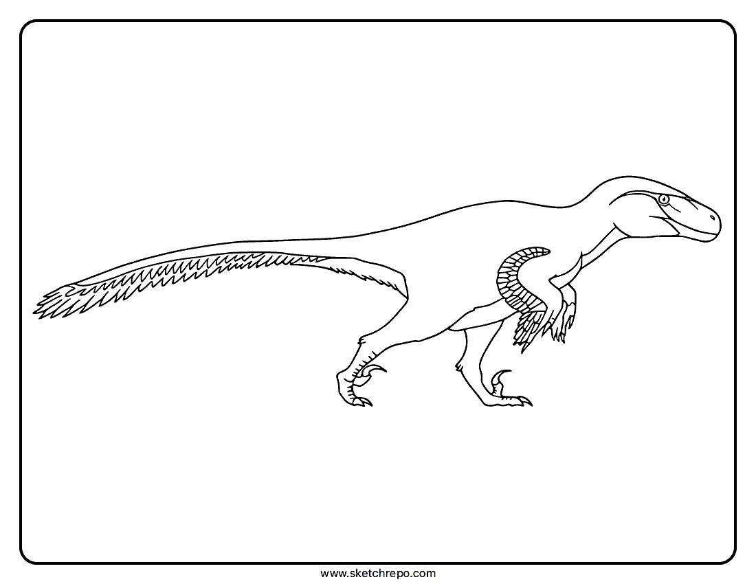 Utahraptor Coloring Page