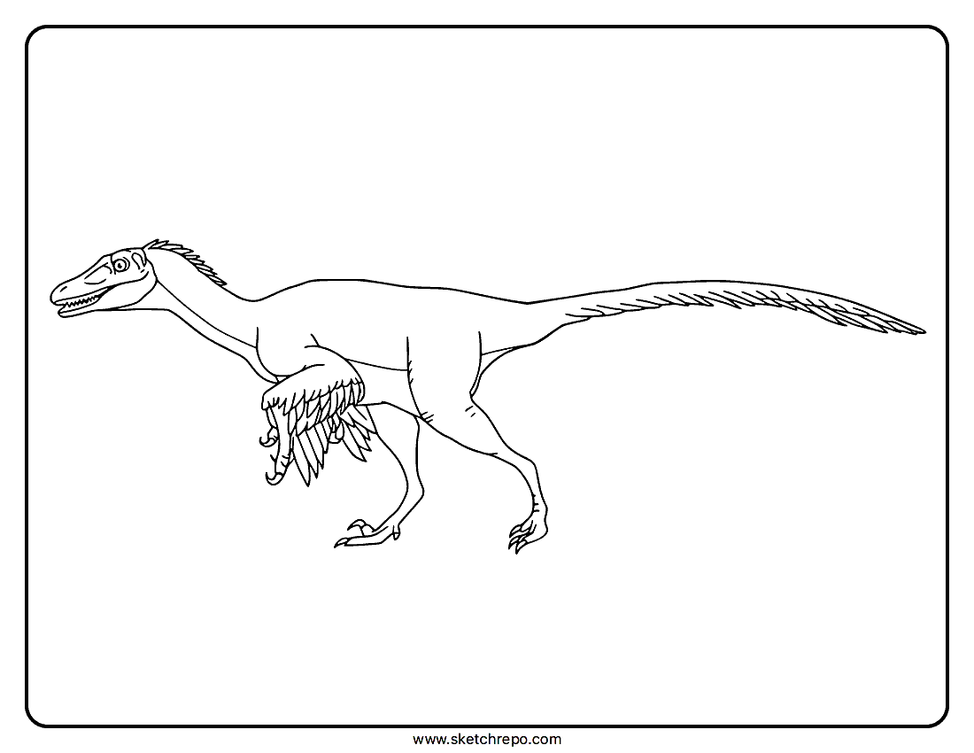 Velociraptor Coloring Page