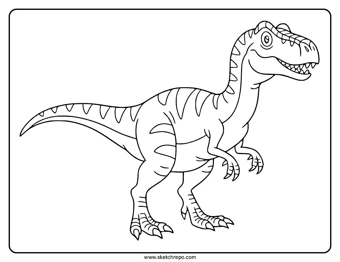 Velociraptor Dinosaur Coloring Page
