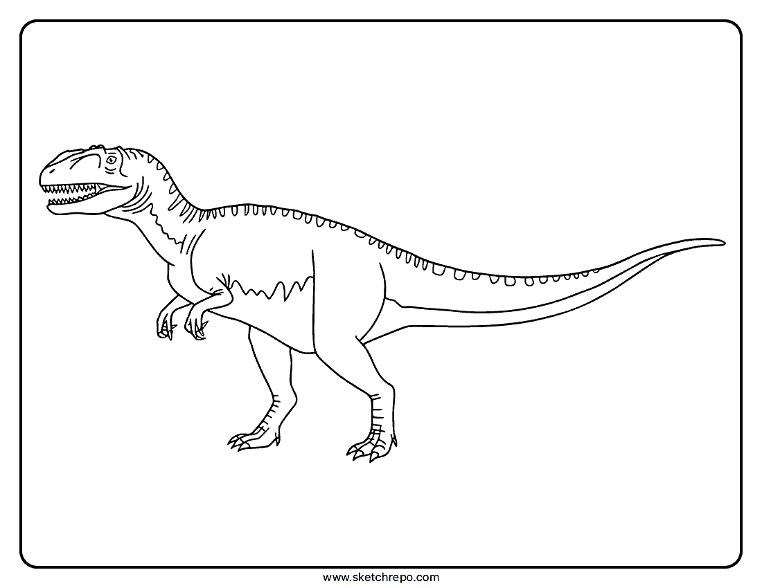 Yangchuanosaurus Coloring Page